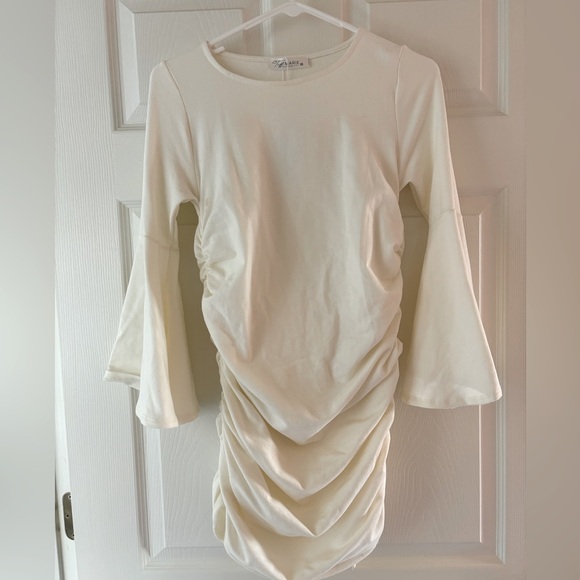 Cream Maternity Mini Dress - Picture 1 of 2